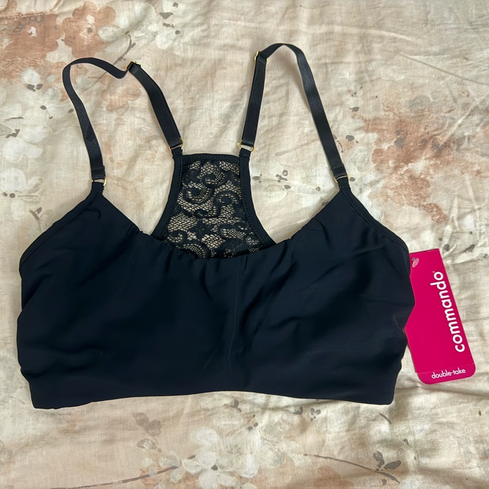 Brand New Commando Double Take Lace Racerback Bra